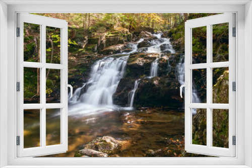 Fototapeta Naklejka Na Ścianę Okno 3D - Gordon Fall in White Mountains.Randolph.New Hampshire.USA