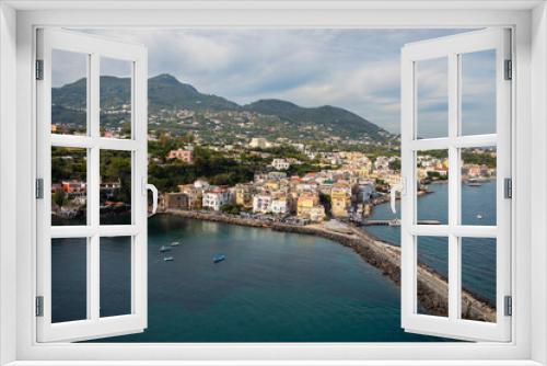 Fototapeta Naklejka Na Ścianę Okno 3D - Landscape with the  village and the sea, the coast of Ischia, Italy