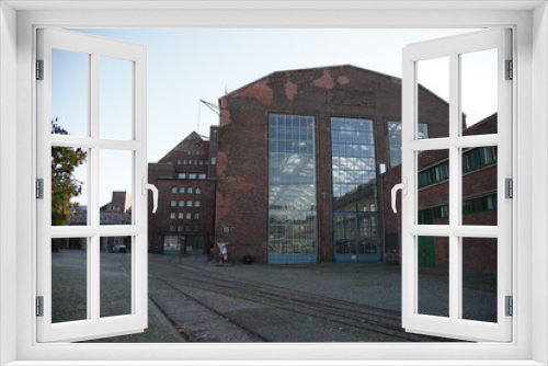 Fototapeta Naklejka Na Ścianę Okno 3D - industrial, architecture, steel, bricks, rust, glass, old, vintage