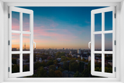 Fototapeta Naklejka Na Ścianę Okno 3D - Senic Hamburg Sunset panorama 