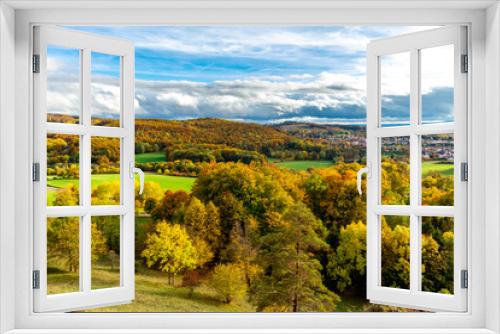 Fototapeta Naklejka Na Ścianę Okno 3D - Kleiner Herbstspaziergang durch die schöne Parklandschaft bei Bad Liebenstein - Thüringen - Deutschland