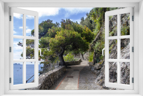 Fototapeta Naklejka Na Ścianę Okno 3D - Terrace to the sea