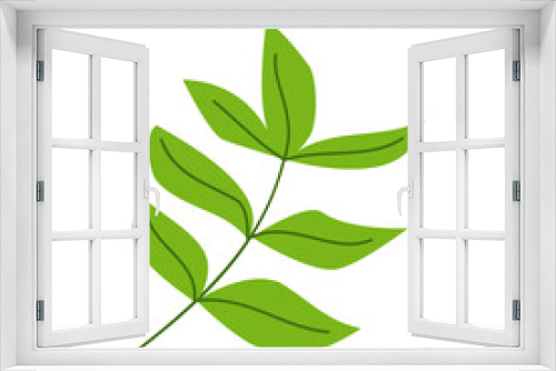 Fototapeta Naklejka Na Ścianę Okno 3D - Simple leaf illustration for nature design element