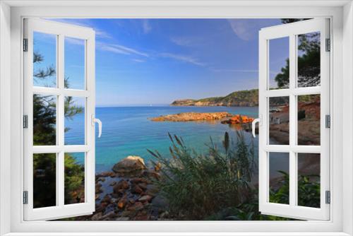 Fototapeta Naklejka Na Ścianę Okno 3D - Tranquil view of S'illot des rencli near San Juan, Ibiza, Balearic Islands, Spain.