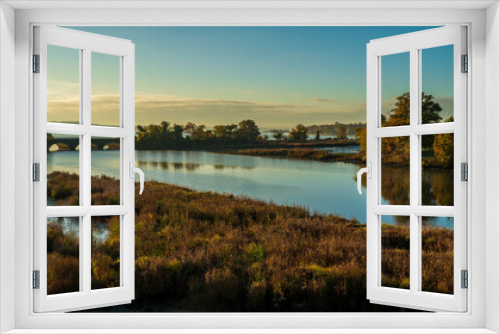 Fototapeta Naklejka Na Ścianę Okno 3D - landscape with lake