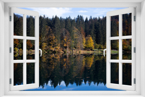 Fototapeta Naklejka Na Ścianę Okno 3D - Laghi di Fusine (Fusine lakes) landscape