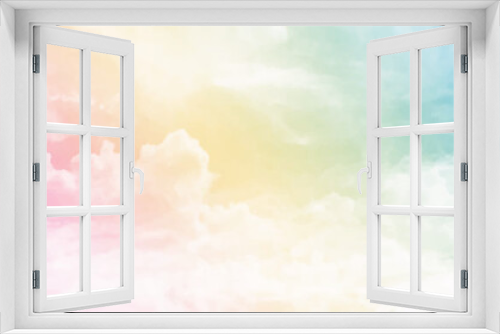 Fototapeta Naklejka Na Ścianę Okno 3D - Panorama view beautiful pastel sky background