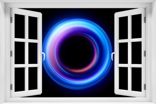 Fototapeta Naklejka Na Ścianę Okno 3D - colorful elegant glowing circle on black background