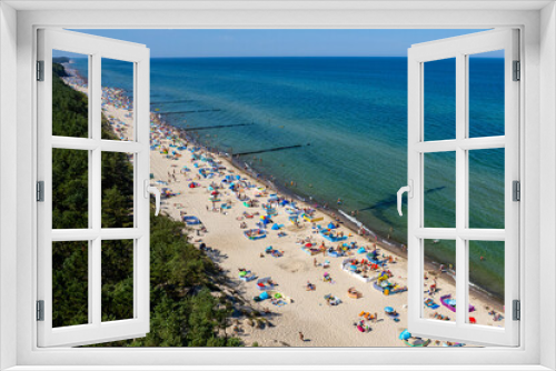 Fototapeta Naklejka Na Ścianę Okno 3D - Sarbinowo Polskie Morze plaza
