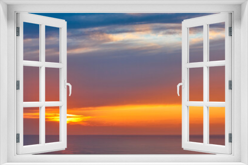 Fototapeta Naklejka Na Ścianę Okno 3D - Sunset at mediterranean sea. Idyllic seascape in Balearic islands, Spain