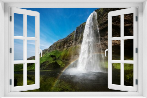 Fototapeta Naklejka Na Ścianę Okno 3D - Seljalandsfoss waterfall in Iceland during the daytime