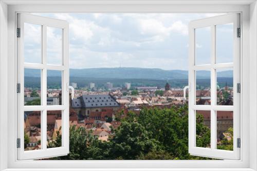Fototapeta Naklejka Na Ścianę Okno 3D - The panorama of Bamberg from a castle hill, Germany