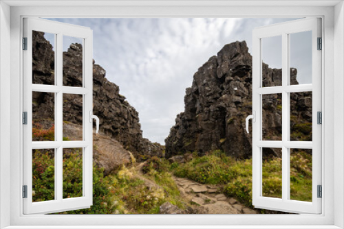 Fototapeta Naklejka Na Ścianę Okno 3D - Landscape of Þingvellir National Park (Iceland)