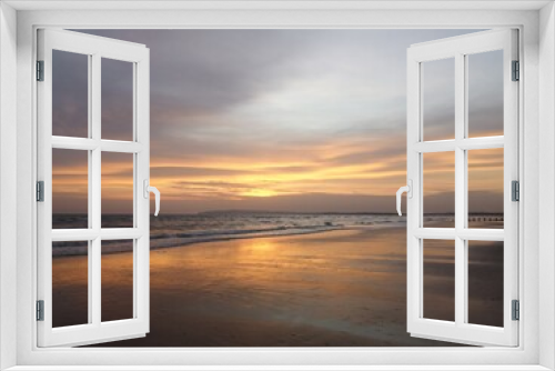 Fototapeta Naklejka Na Ścianę Okno 3D - sunset on the beach Camber Sands UK