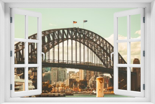Fototapeta Naklejka Na Ścianę Okno 3D - Famous Sydney Harbour Bridge in the city of Sydney, Australia