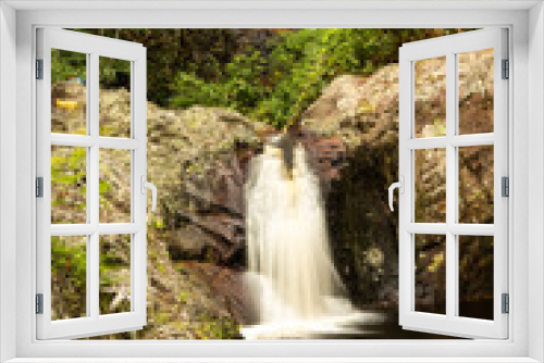 Fototapeta Naklejka Na Ścianę Okno 3D - waterfall in the woods - CACHOEIRA DA CORÉIA, JACOBINA, BAHIA, BRAZIL.