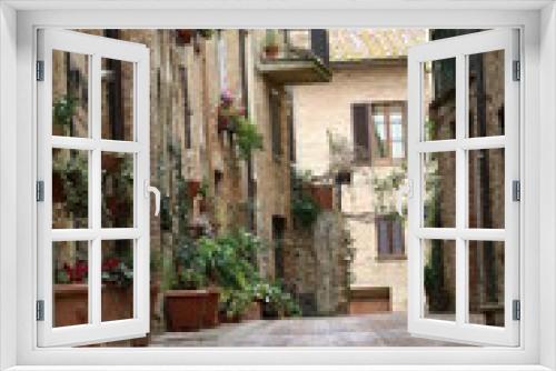 Fototapeta Naklejka Na Ścianę Okno 3D - Old town of Pienza, Tuscany Italy