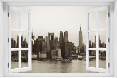 Fototapeta Naklejka Na Ścianę Okno 3D - New York City Manhattan