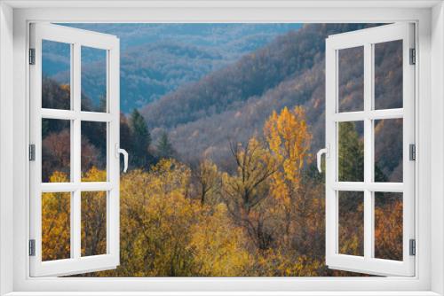 Fototapeta Naklejka Na Ścianę Okno 3D - colorful autumn foliage Parco Nazionale Abruzzo Italy