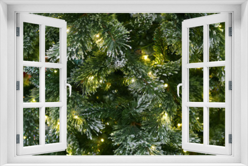Fototapeta Naklejka Na Ścianę Okno 3D - Close up on Christmas tree with light