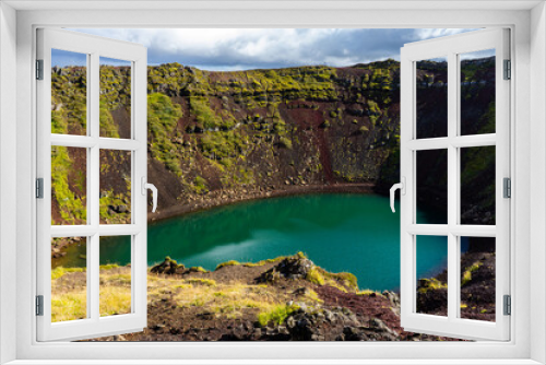 Fototapeta Naklejka Na Ścianę Okno 3D - Dramatic Kerid Crater, Iceland
