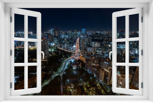 Fototapeta Naklejka Na Ścianę Okno 3D - 都心の夜景
