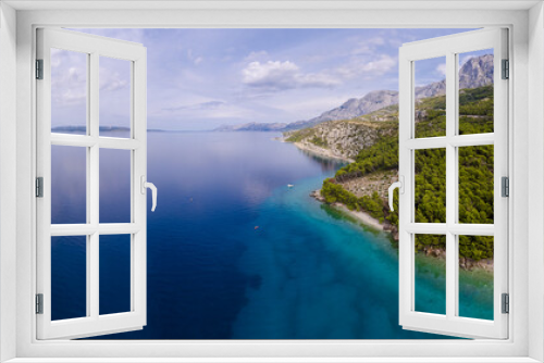 Fototapeta Naklejka Na Ścianę Okno 3D - Beautiful landscape in Croatia on the Adriatic Sea. Sunny  Day.