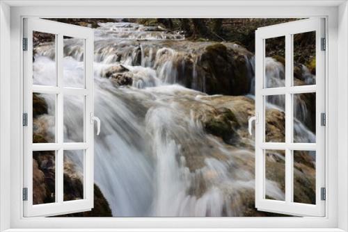 Fototapeta Naklejka Na Ścianę Okno 3D - Wasserfall an den Plitvicer Seen, Kroatien
