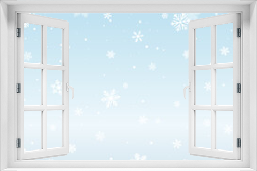 White blue snowflake background. Vector texture design.