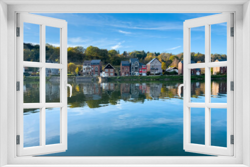 Fototapeta Naklejka Na Ścianę Okno 3D - View of the historic town of Dinant with scenic River Meuse in Belgium