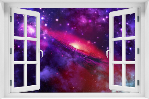 Fototapeta Naklejka Na Ścianę Okno 3D - Realistic Space galaxy background. universe space abstract background
