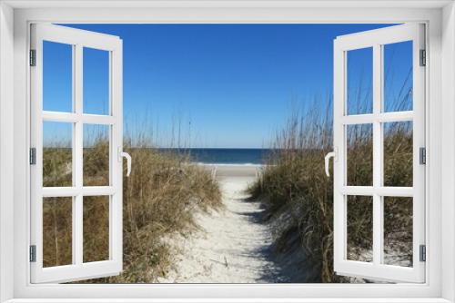 Fototapeta Naklejka Na Ścianę Okno 3D - Sand dunes on Atlantic coast of North Florida 