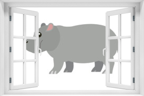 Fototapeta Naklejka Na Ścianę Okno 3D - hippopotamus hippo illustration emoji vector