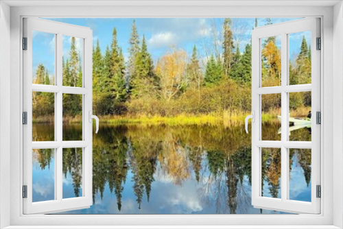 Fototapeta Naklejka Na Ścianę Okno 3D - panorama river landscape