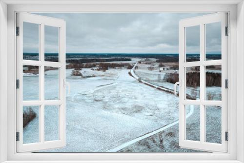 Fototapeta Naklejka Na Ścianę Okno 3D - A winter day in the countryside of Latgale