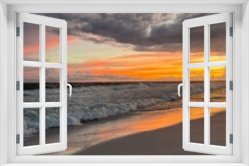 Fototapeta Naklejka Na Ścianę Okno 3D - Florida Emerald Coast beach sunset 