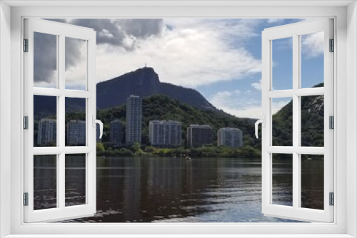 Fototapeta Naklejka Na Ścianę Okno 3D - beautiful landscape of Lagoa Freitas in Rio de Janeiro