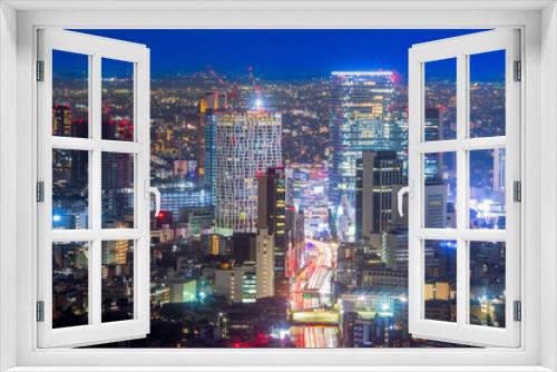 Fototapeta Naklejka Na Ścianę Okno 3D - 東京　六本木ヒルズからの夜景