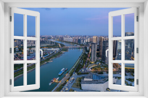 Fototapeta Naklejka Na Ścianę Okno 3D - Scenery of Liuyang River Bank in Beichen Delta, Changsha, Hunan, China