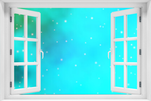 Fototapeta Naklejka Na Ścianę Okno 3D - Light Blue, Green vector texture with beautiful stars.