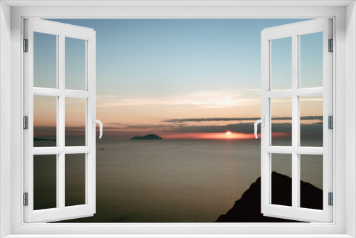 Fototapeta Naklejka Na Ścianę Okno 3D - Sunset over Sifnos island in Greece