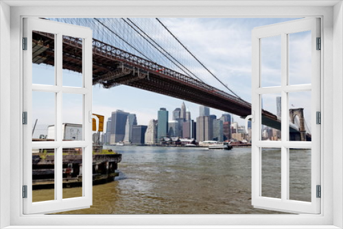 Fototapeta Naklejka Na Ścianę Okno 3D - Brooklyn Bridge, New York City