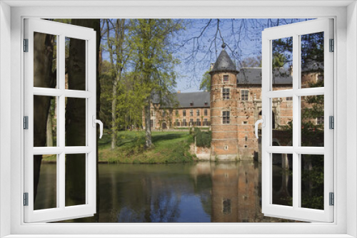 Fototapeta Naklejka Na Ścianę Okno 3D - Grand-Bigard castle in the spring, Belgium