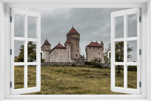 Fototapeta Naklejka Na Ścianę Okno 3D - Castle of Montrottier in France.