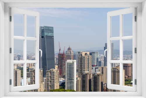 Fototapeta Naklejka Na Ścianę Okno 3D - Taipei city downtown skyline