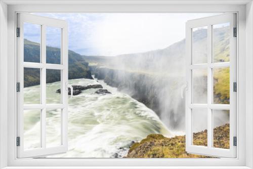 Fototapeta Naklejka Na Ścianę Okno 3D - Gullfoss or Golden Falls is one of Iceland most iconic and beloved waterfalls, found in the Hvita river canyon in Southwest Iceland.