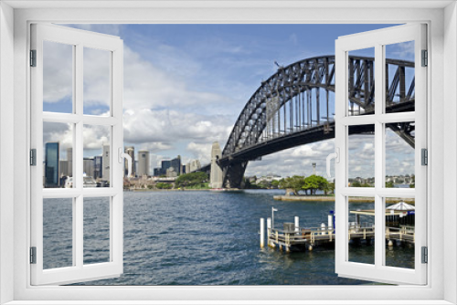 Fototapeta Naklejka Na Ścianę Okno 3D - Sydney, Harbour Bridge, Skyline
