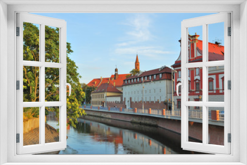 Fototapeta Naklejka Na Ścianę Okno 3D - Wroclaw. Odra river embankment