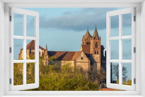 Fototapeta Naklejka Na Ścianę Okno 3D - Saint-Etienne Romanesque collegiate church in Vieux-Brisach on the Munsterberg hill.
