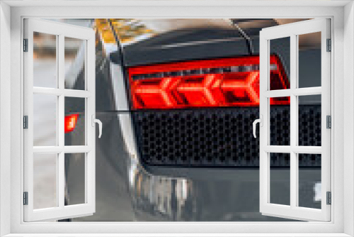 Fototapeta Naklejka Na Ścianę Okno 3D - Rear brake light on a car
